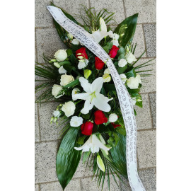 Aranjament Funerar Trandafiri Rosii F255